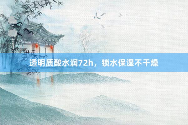 透明质酸水润72h，锁水保湿不干燥